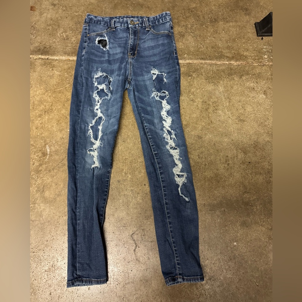 Distressed Blue Jeans size 11